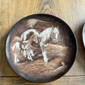 Horse and Foal Decorative Plate